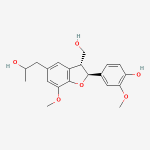 molecular formula C20H24O6 B15204338 (2S,3R)-Dihydrodehydroconiferyl Alcohol 