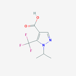molecular formula C8H9F3N2O2 B1520434 1-(propan-2-yl)-5-(trifluoromethyl)-1H-pyrazole-4-carboxylic acid CAS No. 1235440-61-5