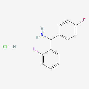 molecular formula C13H12ClFIN B1520435 (4-Fluorophenyl)(2-iodophenyl)methanamine hydrochloride CAS No. 1235440-02-4