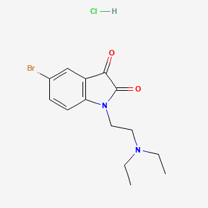 molecular formula C14H18BrClN2O2 B1520437 5-溴-1-[2-(二乙氨基)乙基]-2,3-二氢-1H-吲哚-2,3-二酮盐酸盐 CAS No. 1240529-60-5