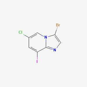 molecular formula C7H3BrClIN2 B1520439 3-Bromo-6-chloro-8-iodoimidazo[1,2-a]pyridine CAS No. 1221791-77-0