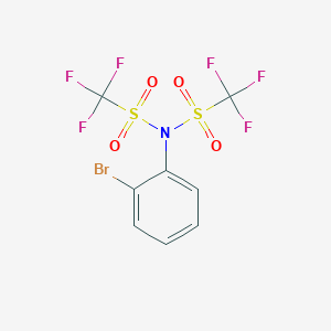 molecular formula C8H4BrF6NO4S2 B15204393 N-(2-Bromophenyl)-1,1,1-trifluoro-N-((trifluoromethyl)sulfonyl)methanesulfonamide 