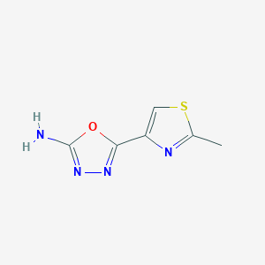molecular formula C6H6N4OS B1520441 5-(2-甲基-1,3-噻唑-4-基)-1,3,4-恶二唑-2-胺 CAS No. 1219827-53-8