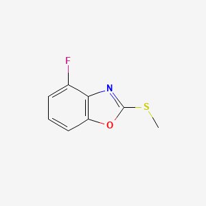 molecular formula C8H6FNOS B15204412 4-Fluoro-2-(methylthio)benzo[d]oxazole 