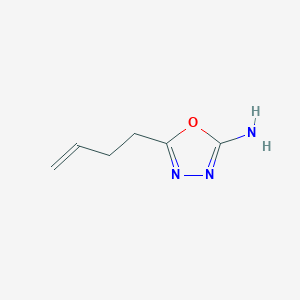 molecular formula C6H9N3O B1520442 5-But-3-en-1-yl-1,3,4-oxadiazol-2-amine CAS No. 1219827-75-4