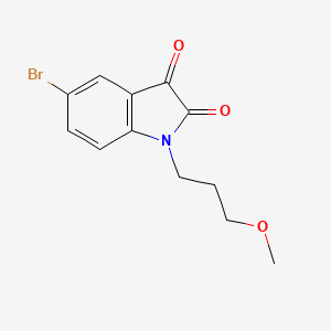 molecular formula C12H12BrNO3 B1520447 5-bromo-1-(3-methoxypropyl)-2,3-dihydro-1H-indole-2,3-dione CAS No. 1184222-89-6