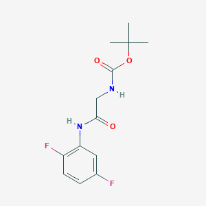 molecular formula C13H16F2N2O3 B15204470 [(2,5-Difluoro-phenylcarbamoyl)-methyl]-carbamic acid tert-butyl ester 