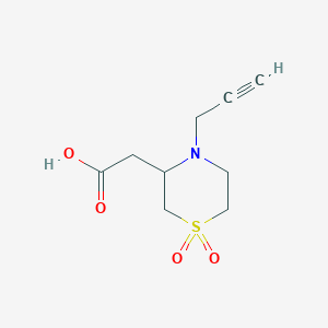 2-(1,1-Dioxido-4-(prop-2-yn-1-yl)thiomorpholin-3-yl)acetic acid