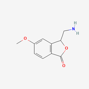 molecular formula C10H11NO3 B15204479 3-(aminomethyl)-5-methoxyisobenzofuran-1(3H)-one 