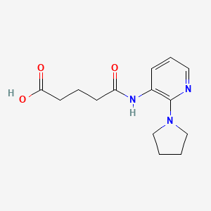molecular formula C14H19N3O3 B1520448 4-{[2-(Pyrrolidin-1-yl)pyridin-3-yl]carbamoyl}butanoic acid CAS No. 1183368-87-7