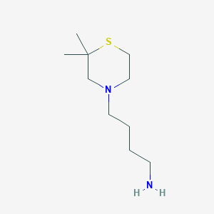 molecular formula C10H22N2S B15204486 4-(2,2-Dimethylthiomorpholin-4-yl)butan-1-amine 