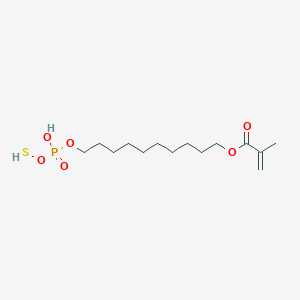 molecular formula C14H27O6PS B15204535 10-(Thiophosphonooxy)decyl methacrylate 