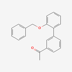 molecular formula C21H18O2 B15204555 1-[2'-(Benzyloxy)[1,1'-biphenyl]-3-yl]ethanone 