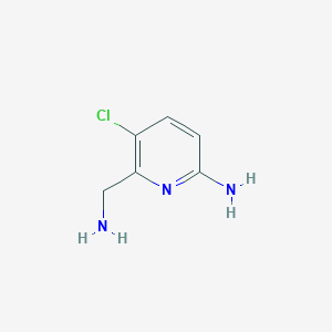 molecular formula C6H8ClN3 B1520458 6-(氨甲基)-5-氯吡啶-2-胺 CAS No. 1240527-47-2