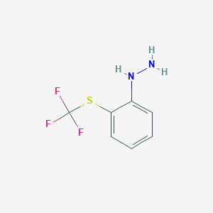 molecular formula C7H7F3N2S B15204584 (2-(Trifluoromethylthio)phenyl)hydrazine CAS No. 959655-60-8