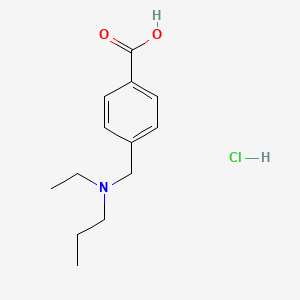 molecular formula C13H20ClNO2 B1520460 4-{[Ethyl(propyl)amino]methyl}benzoic acid hydrochloride CAS No. 1240528-43-1