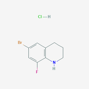 molecular formula C9H10BrClFN B1520461 6-Bromo-8-fluoro-1,2,3,4-tetrahydroquinoline hydrochloride CAS No. 1235439-87-8