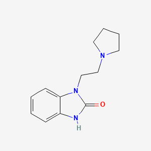 molecular formula C13H17N3O B15204626 1-(2-(Pyrrolidin-1-yl)ethyl)-1H-benzo[d]imidazol-2(3H)-one 