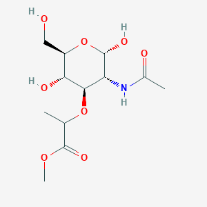 Methyl 2-(((2S,3R,4R,5S,6R)-3-acetamido-2,5-dihydroxy-6-(hydroxymethyl)tetrahydro-2H-pyran-4-yl)oxy)propanoate