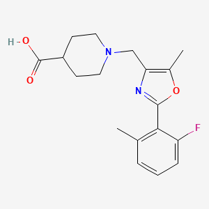 1-((2-(2-Fluoro-6-methylphenyl)-5-methyloxazol-4-yl)methyl)piperidine-4-carboxylic acid