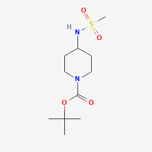 molecular formula C11H22N2O4S B1520470 叔丁基 4-甲磺酰胺基哌啶-1-羧酸酯 CAS No. 800401-97-2