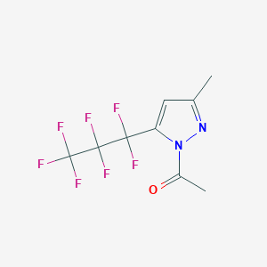 1-Acetyl-5-(heptafluoropropyl)-3-methyl-1H-pyrazole