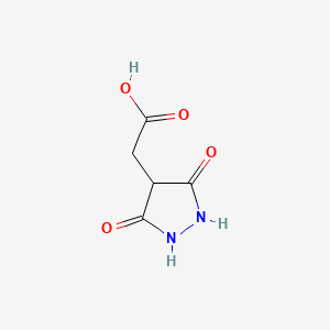 molecular formula C5H6N2O4 B15204735 2-(3,5-Dioxopyrazolidin-4-yl)acetic acid CAS No. 876508-60-0