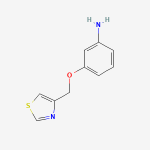 molecular formula C10H10N2OS B1520474 3-(1,3-噻唑-4-基甲氧基)苯胺 CAS No. 1184653-06-2