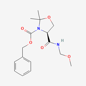 molecular formula C16H22N2O5 B15204742 (S)-Benzyl 4-((methoxymethyl)carbamoyl)-2,2-dimethyloxazolidine-3-carboxylate 