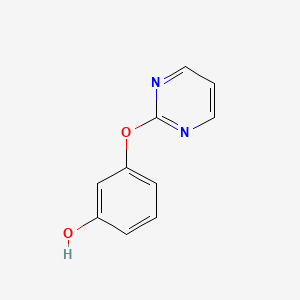molecular formula C10H8N2O2 B1520475 3-(Pyrimidin-2-yloxy)phenol CAS No. 1179897-82-5