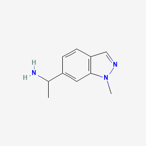 molecular formula C10H13N3 B15204822 6-(1-Aminoethyl)-1-methyl-1H-indazole 