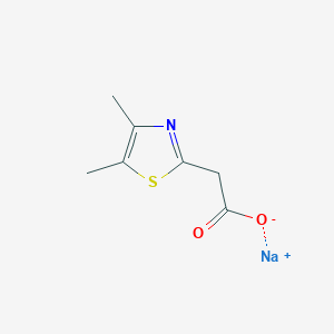 molecular formula C7H8NNaO2S B1520484 2-(二甲基-1,3-噻唑-2-基)乙酸钠 CAS No. 1240527-88-1