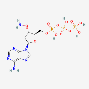 [[(2R,3S,5R)-3-aminooxy-5-(6-aminopurin-9-yl)oxolan-2-yl]methoxy-hydroxyphosphoryl] phosphono hydrogen phosphate