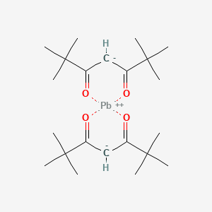 molecular formula C22H38O4Pb B15204865 Lead(2+);2,2,6,6-tetramethylheptane-3,5-dione 