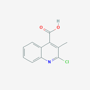 molecular formula C11H8ClNO2 B15204869 2-Chloro-3-methylquinoline-4-carboxylic acid 