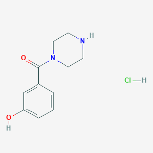 molecular formula C11H15ClN2O2 B1520488 3-(哌嗪-1-甲酰)酚盐酸盐 CAS No. 1240527-44-9