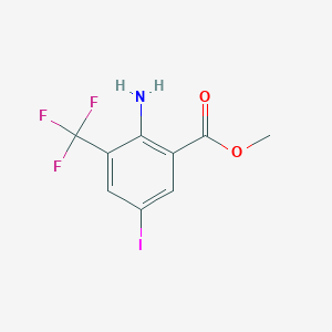 molecular formula C9H7F3INO2 B15204882 Methyl 2-amino-5-iodo-3-(trifluoromethyl)benzoate 