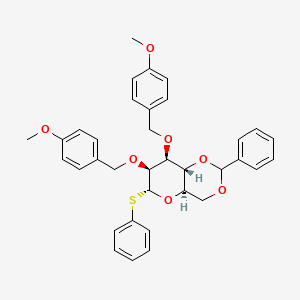 molecular formula C35H36O7S B15204891 Phenyl 4,6-O-benzylidene-2,3-di-O-(4-methoxybenzyl)-a-D-thiomannopyranoside 