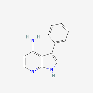 molecular formula C13H11N3 B15204915 3-Phenyl-1H-pyrrolo[2,3-b]pyridin-4-amine 