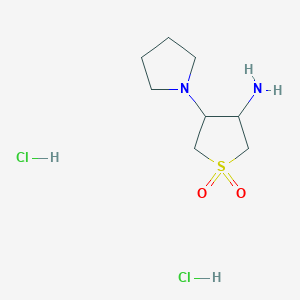B1520492 3-Amino-4-(pyrrolidin-1-yl)-1lambda6-thiolane-1,1-dione dihydrochloride CAS No. 1240528-69-1
