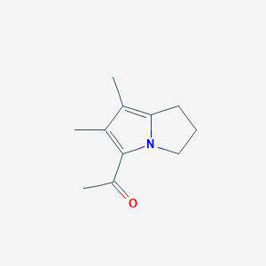 molecular formula C11H15NO B15204941 5-Acetyl-2,3-dihydro-6,7-dimethyl-1H-pyrrolizine CAS No. 97073-03-5