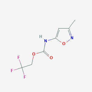 molecular formula C7H7F3N2O3 B1520495 2,2,2-三氟乙基N-(3-甲基-1,2-恶唑-5-基)氨基甲酸酯 CAS No. 1240526-37-7