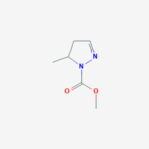 molecular formula C6H10N2O2 B15204968 Methyl 5-methyl-4,5-dihydro-1H-pyrazole-1-carboxylate 