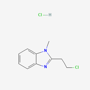 molecular formula C10H12Cl2N2 B1520497 2-(2-氯乙基)-1-甲基-1H-1,3-苯并二唑盐酸盐 CAS No. 1240527-05-2