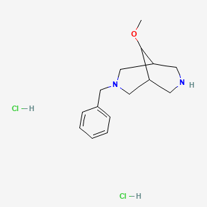 molecular formula C15H24Cl2N2O B15204970 3-Benzyl-9-methoxy-3,7-diaza-bicyclo[3.3.1]nonane dihydrochloride 