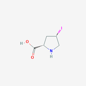 molecular formula C5H8INO2 B15204979 (2S,4S)-4-iodopyrrolidine-2-carboxylic acid 