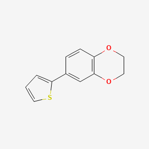 molecular formula C12H10O2S B15204982 6-(2-Thienyl)-2,3-dihydro-1,4-benzodioxine 