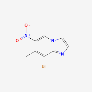 molecular formula C8H6BrN3O2 B15204984 8-Bromo-7-methyl-6-nitroimidazo[1,2-a]pyridine 