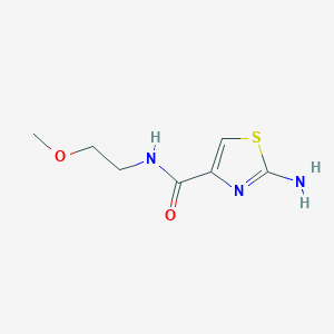 molecular formula C7H11N3O2S B1520499 2-amino-N-(2-methoxyethyl)-1,3-thiazole-4-carboxamide CAS No. 1019108-39-4