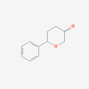 molecular formula C11H12O2 B15204998 6-Phenyldihydro-2H-pyran-3(4H)-one 